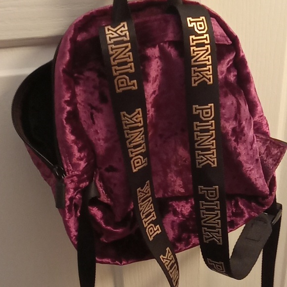 PINK Victoria's Secret Velvet Mini Backpack - Picture 2 of 7